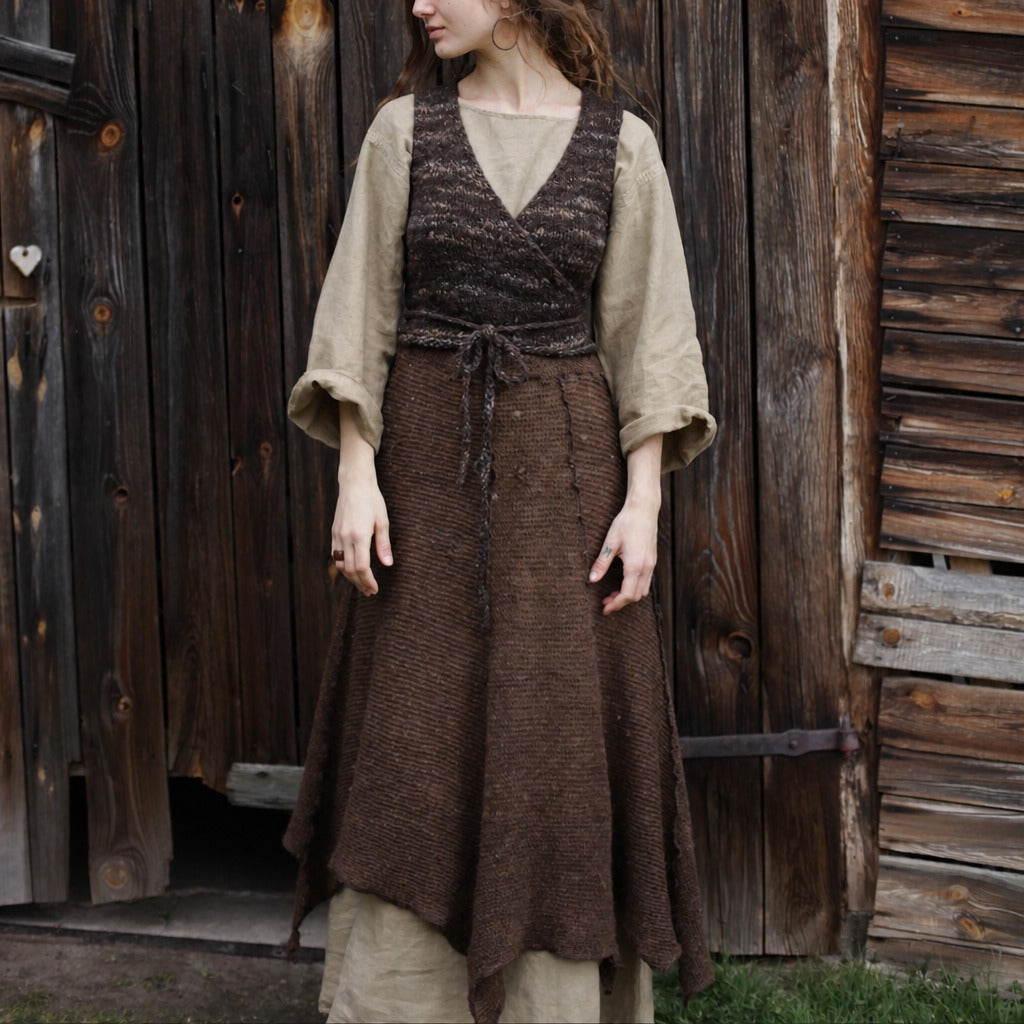 Wool Wrap Vest Knitting Pattern