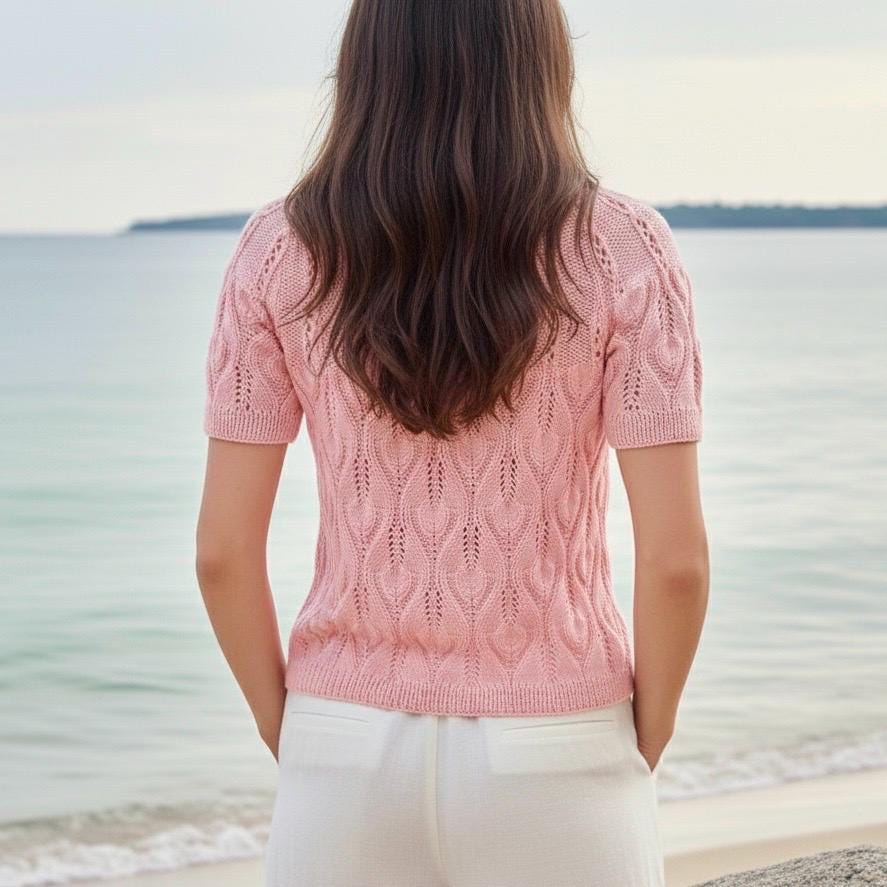 Summer Top-Down Knit Pullover Pattern