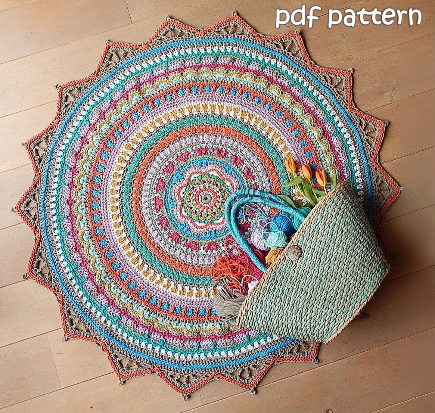Boho Rug Crochet pattern