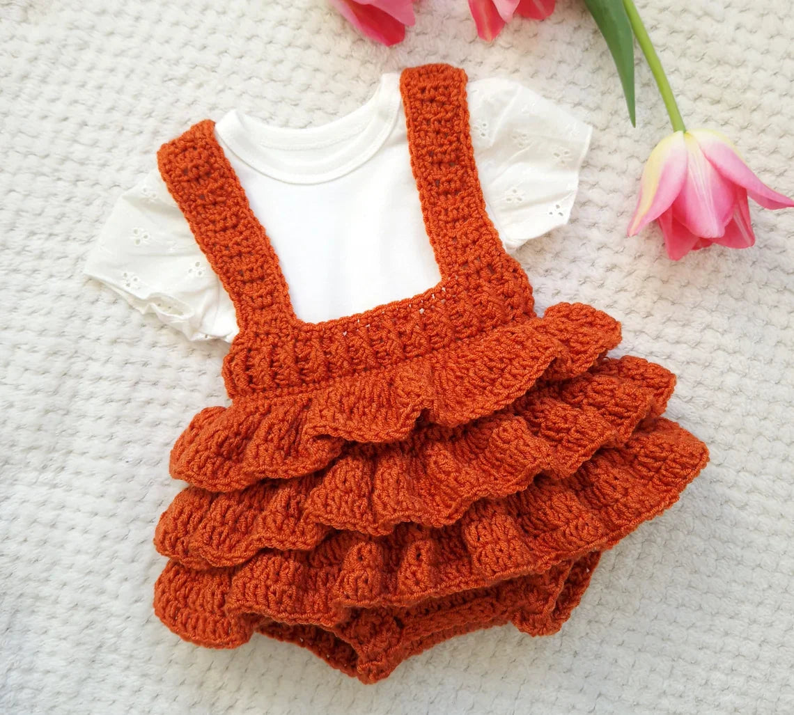 Ruffle Baby Romper Crochet Pattern