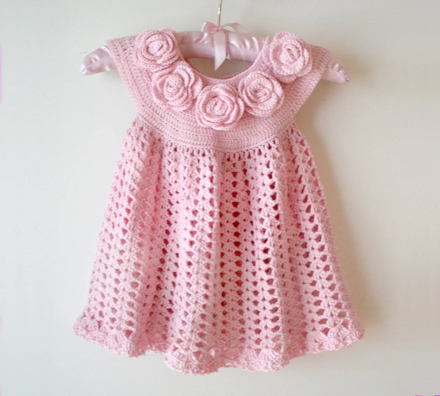 Rose Baby Dress Crochet Pattern