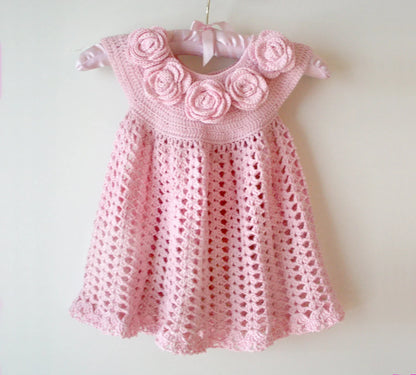 Rose Baby Dress Crochet Pattern