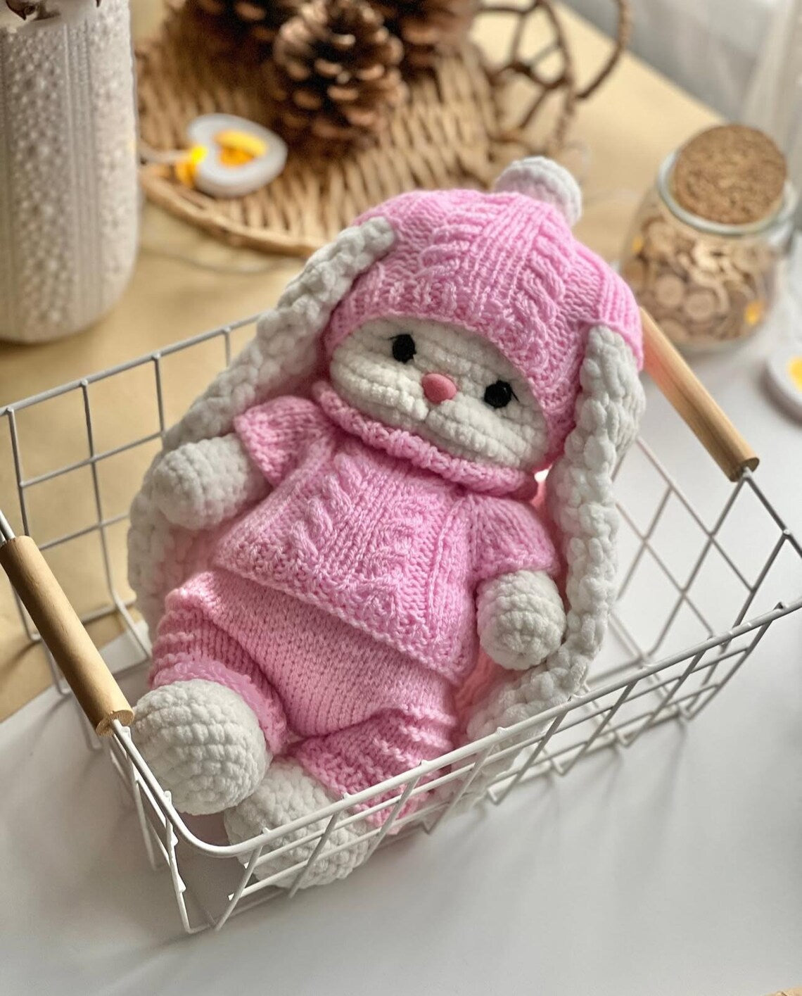 Sweet Crochet Bear with Knitted Clothes Set Pattern