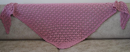 Easy Boho Lace Triangle Shawl Crochet Pattern