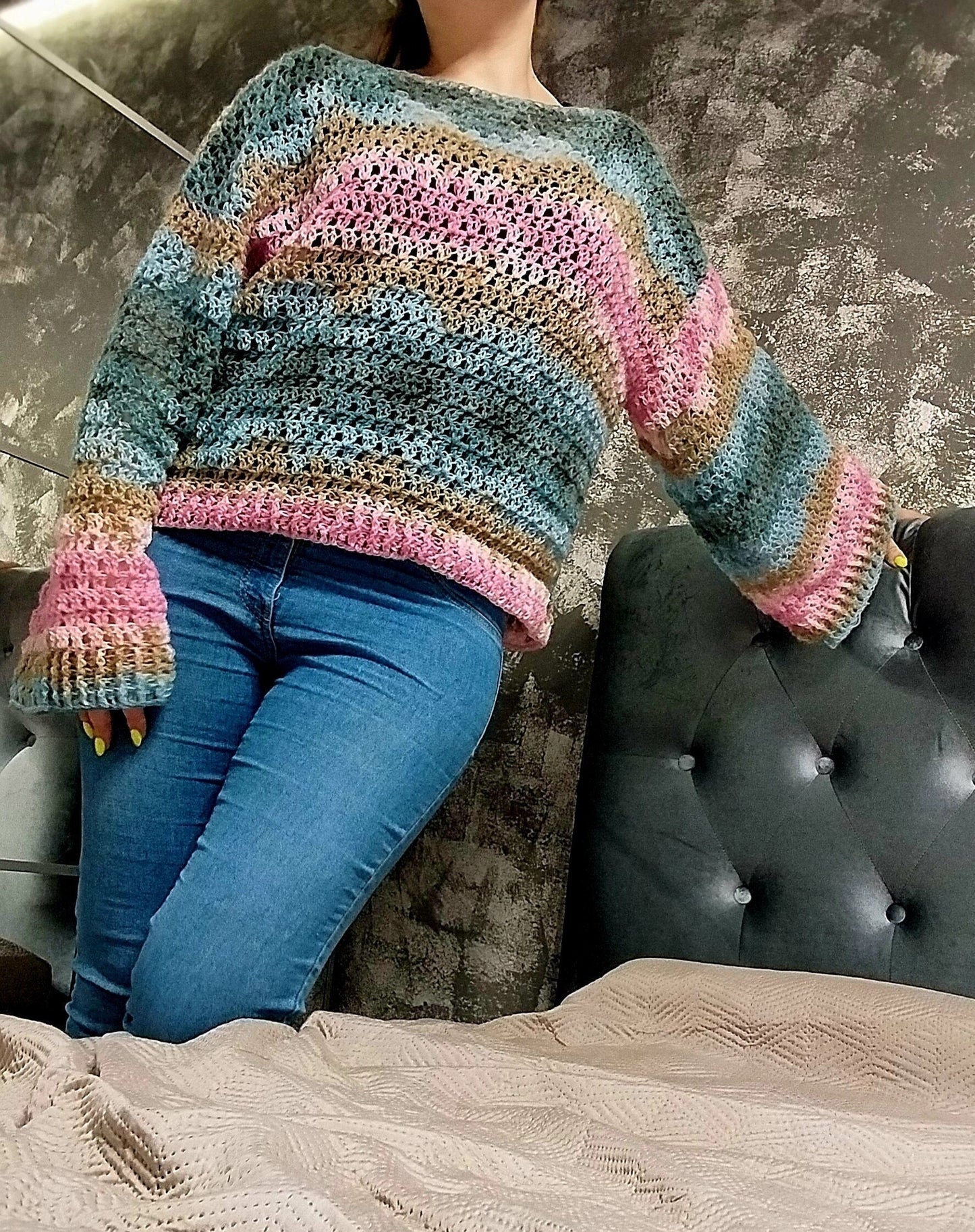 Gradient Granny Sweater Crochet Pattern