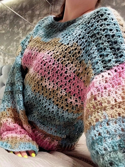 Gradient Granny Sweater Crochet Pattern