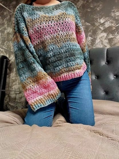 Gradient Granny Sweater Crochet Pattern