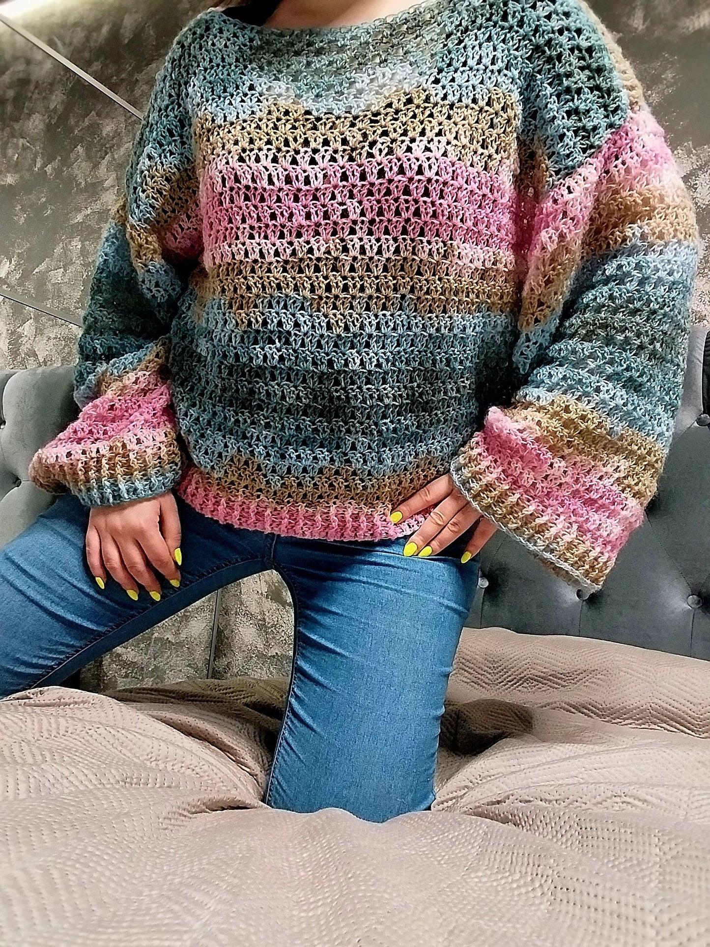Gradient Granny Sweater Crochet Pattern