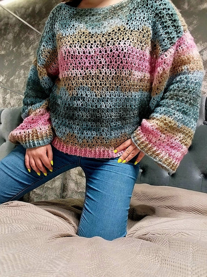 Gradient Granny Sweater Crochet Pattern