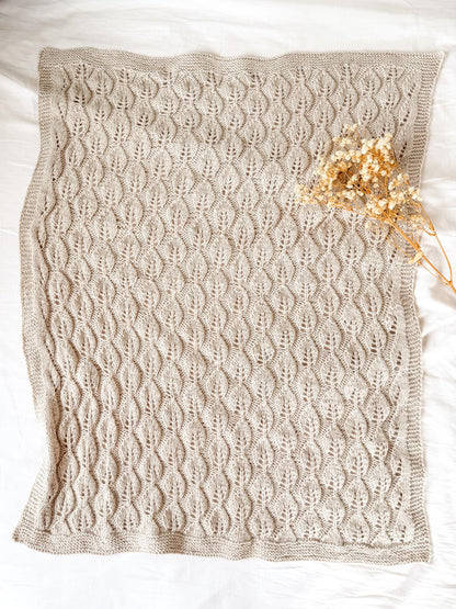 Leaf Baby Blanket Knitting Pattern