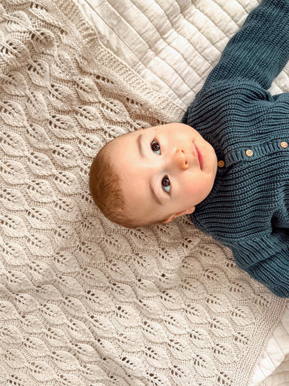 Leaf Baby Blanket Knitting Pattern