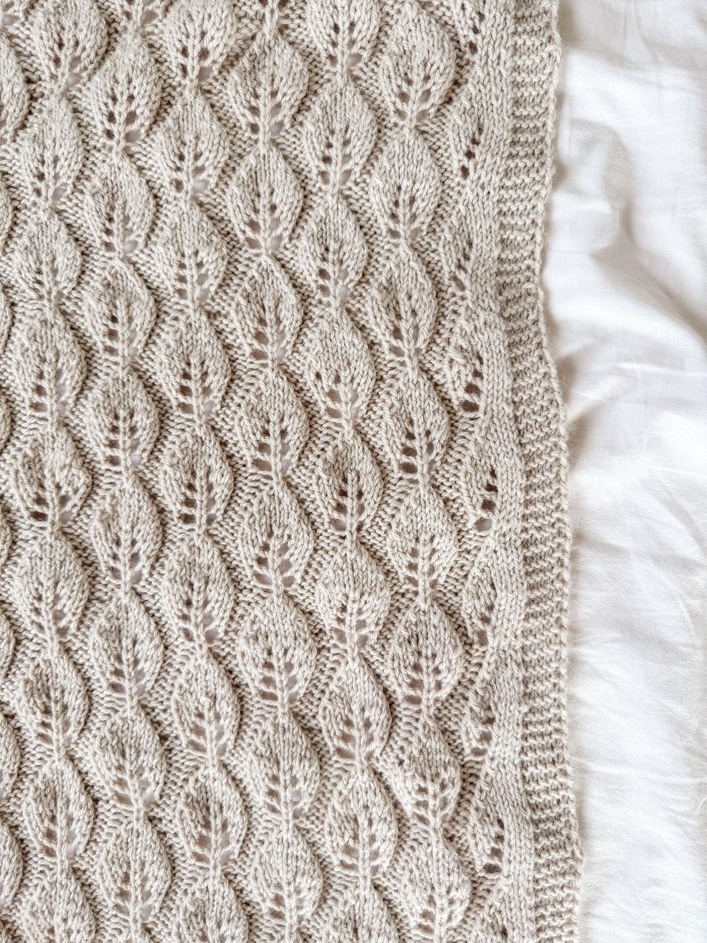 Leaf Baby Blanket Knitting Pattern