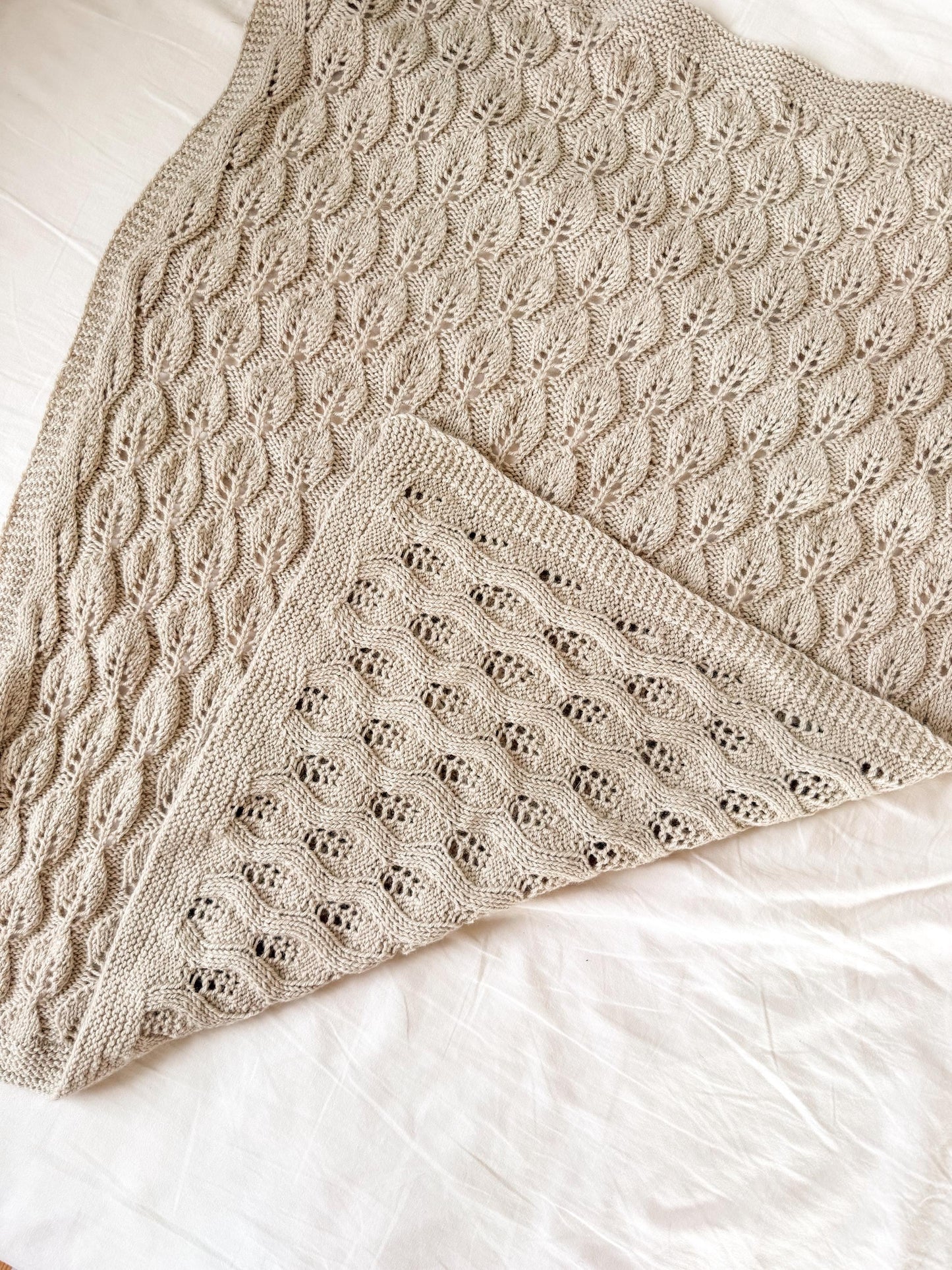 Leaf Baby Blanket Knitting Pattern