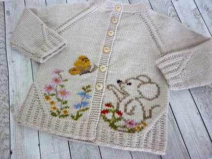 Whimsical Baby Cardigan Knitting Pattern