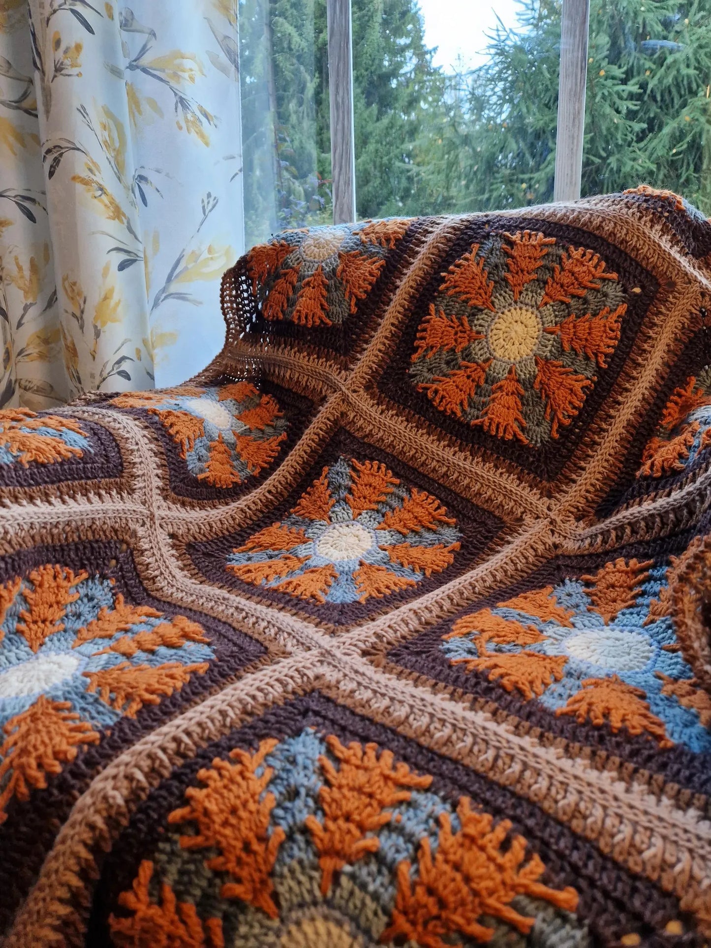 Moonlit Forest Granny Square Crochet Pattern