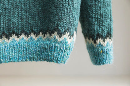 Puffin Birds Icelandic Lopapeysa Sweater Knitting Pattern
