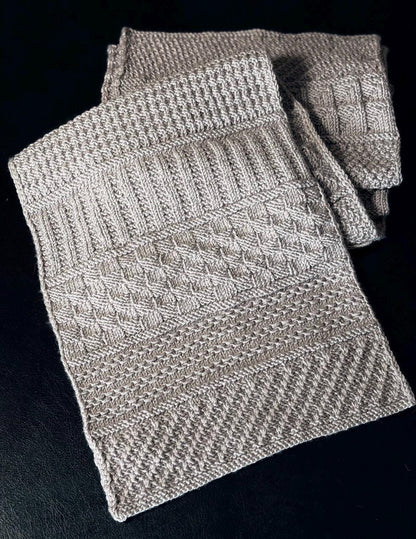 Reversible Textured Scarf Knitting Pattern