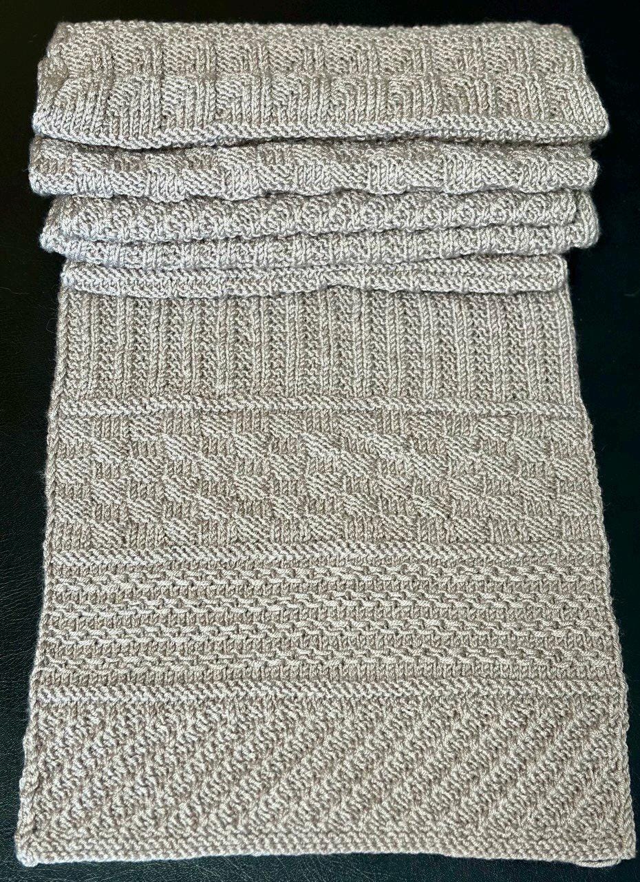 Reversible Textured Scarf Knitting Pattern