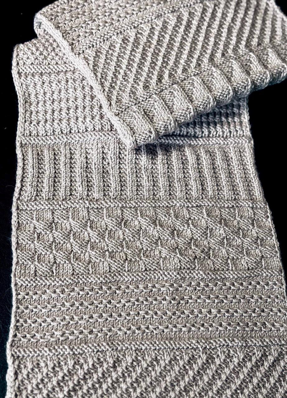 Reversible Textured Scarf Knitting Pattern