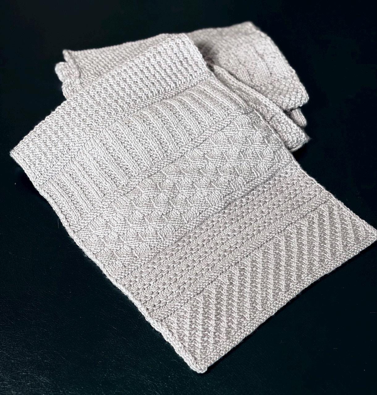 Reversible Textured Scarf Knitting Pattern
