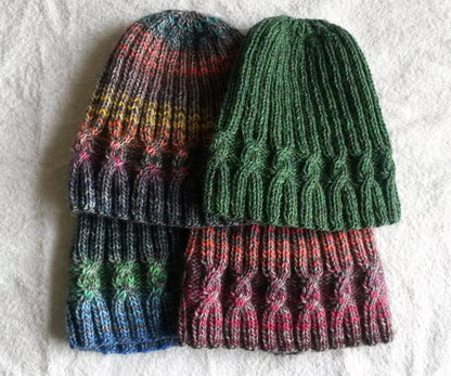 Simple Cable Knit Beanie Pattern