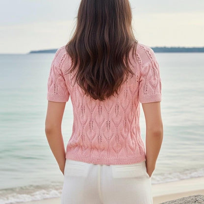 Summer Top-Down Knit Pullover Pattern