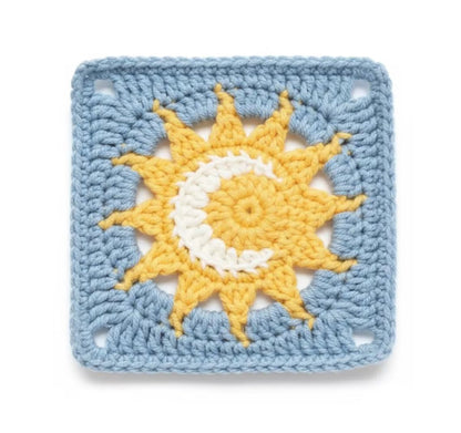 Sun & Moon Granny Square Crochet Pattern