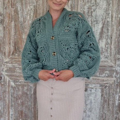 Teresa Granny Square Cardigan Crochet Pattern