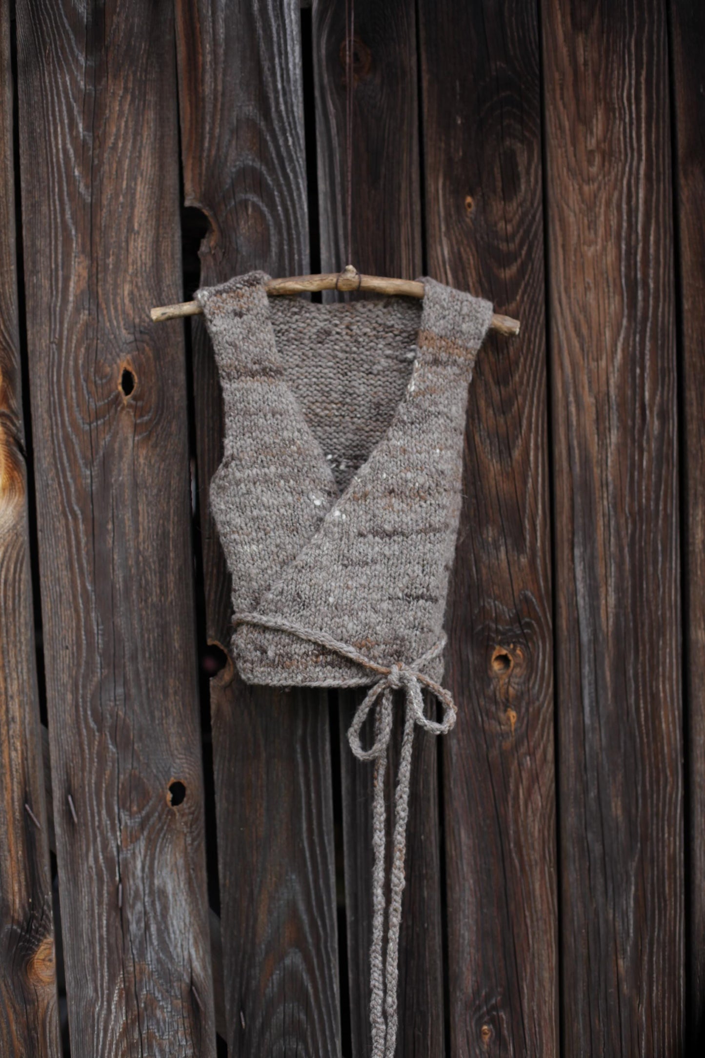 Wool Wrap Vest Knitting Pattern