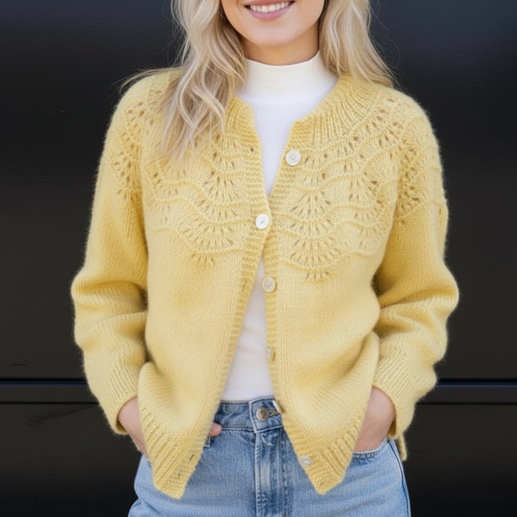 Seamless Top Down Cardigan Knitting Pattern