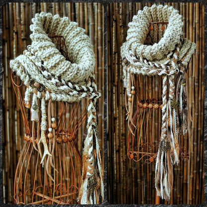 Cowl with Tassels Crochet Pattern