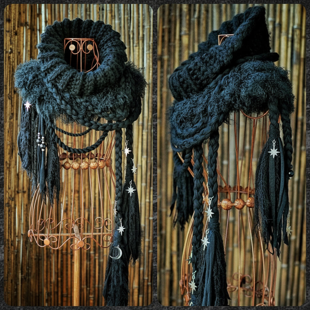 Cowl with Tassels Crochet Pattern