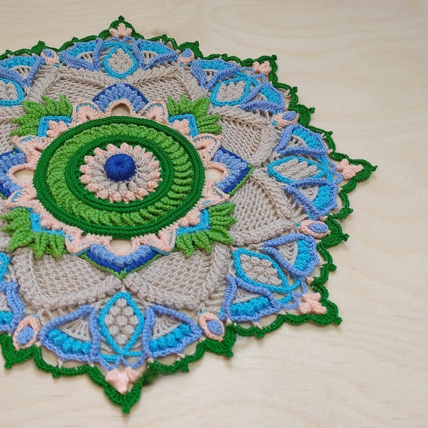 Doily Sapphire Mandala Crochet Pattern