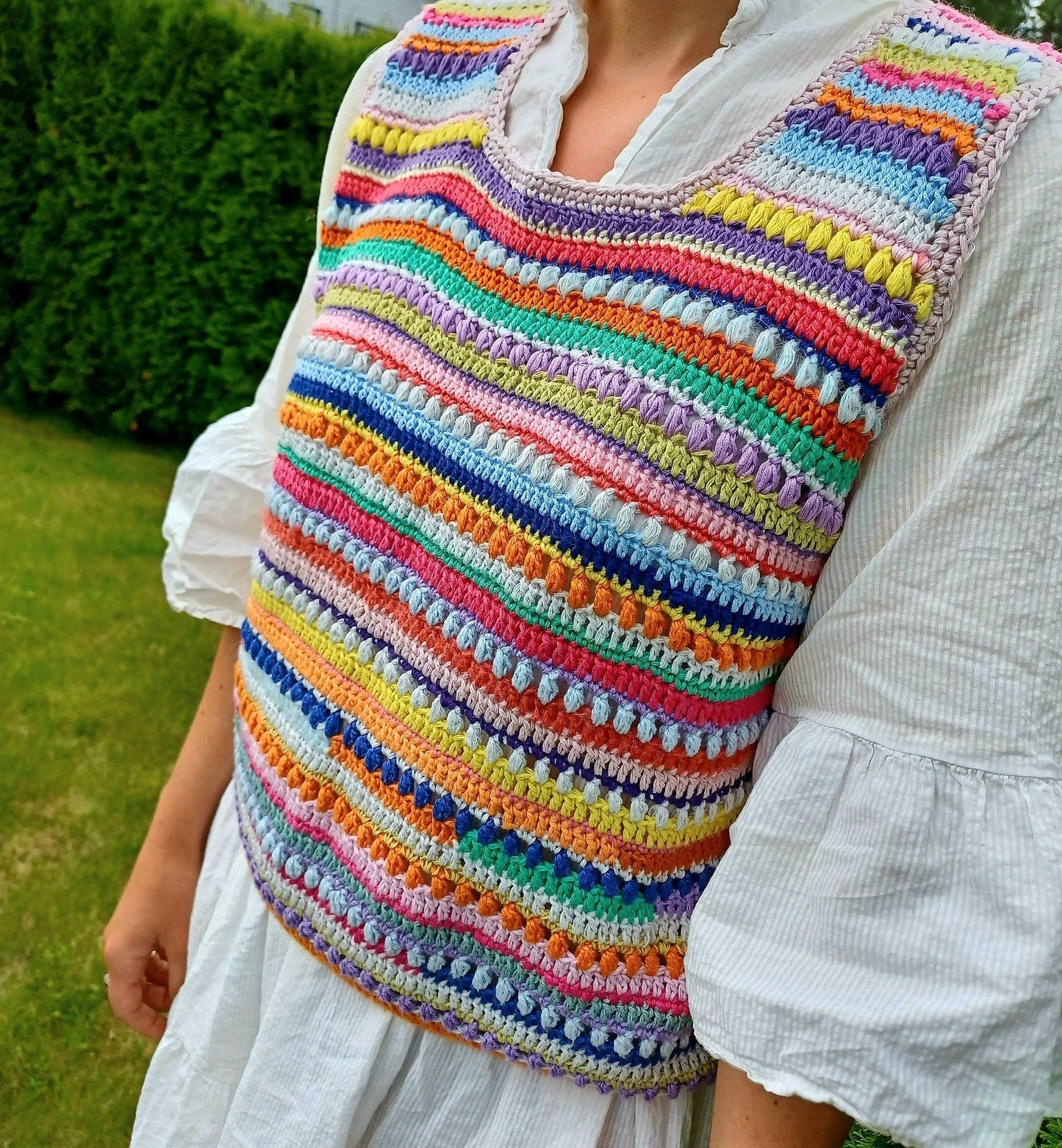 Colorful Beginner-Friendly Vest Crochet Pattern