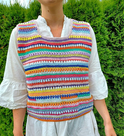 Colorful Beginner-Friendly Vest Crochet Pattern
