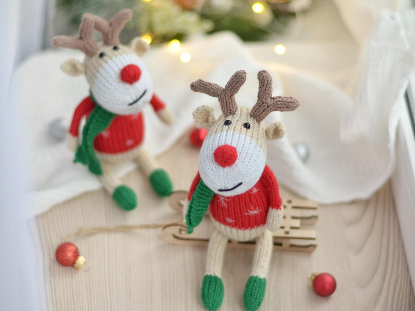 Christmas deer knitting pattern