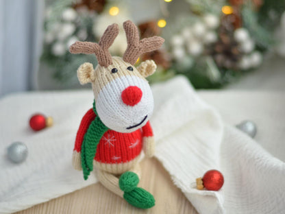 Christmas deer knitting pattern