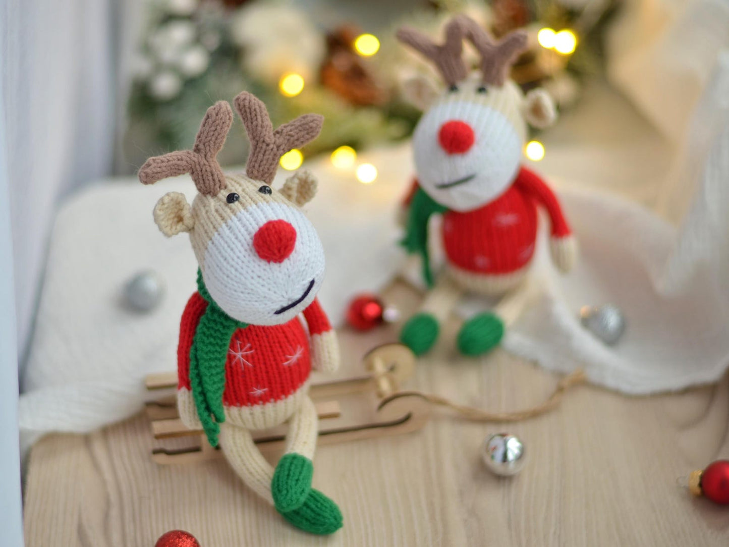 Christmas deer knitting pattern