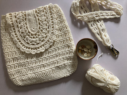 Lacy Boho Crossbody Bag Crochet Pattern