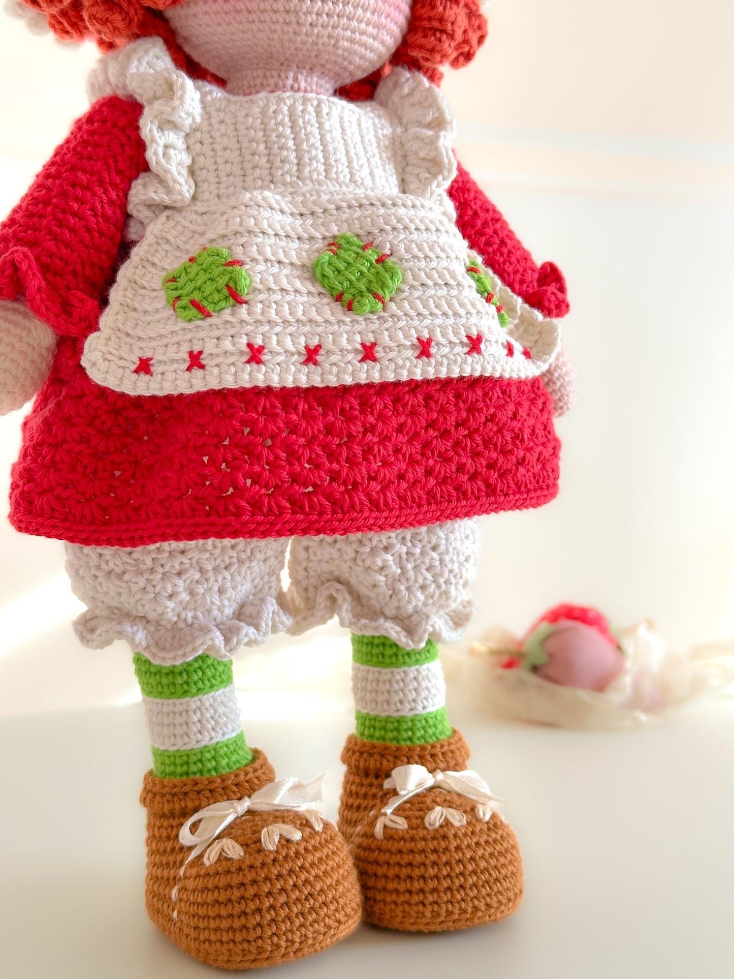 Strawberry Shortcake Amigurumi Doll Crochet Pattern