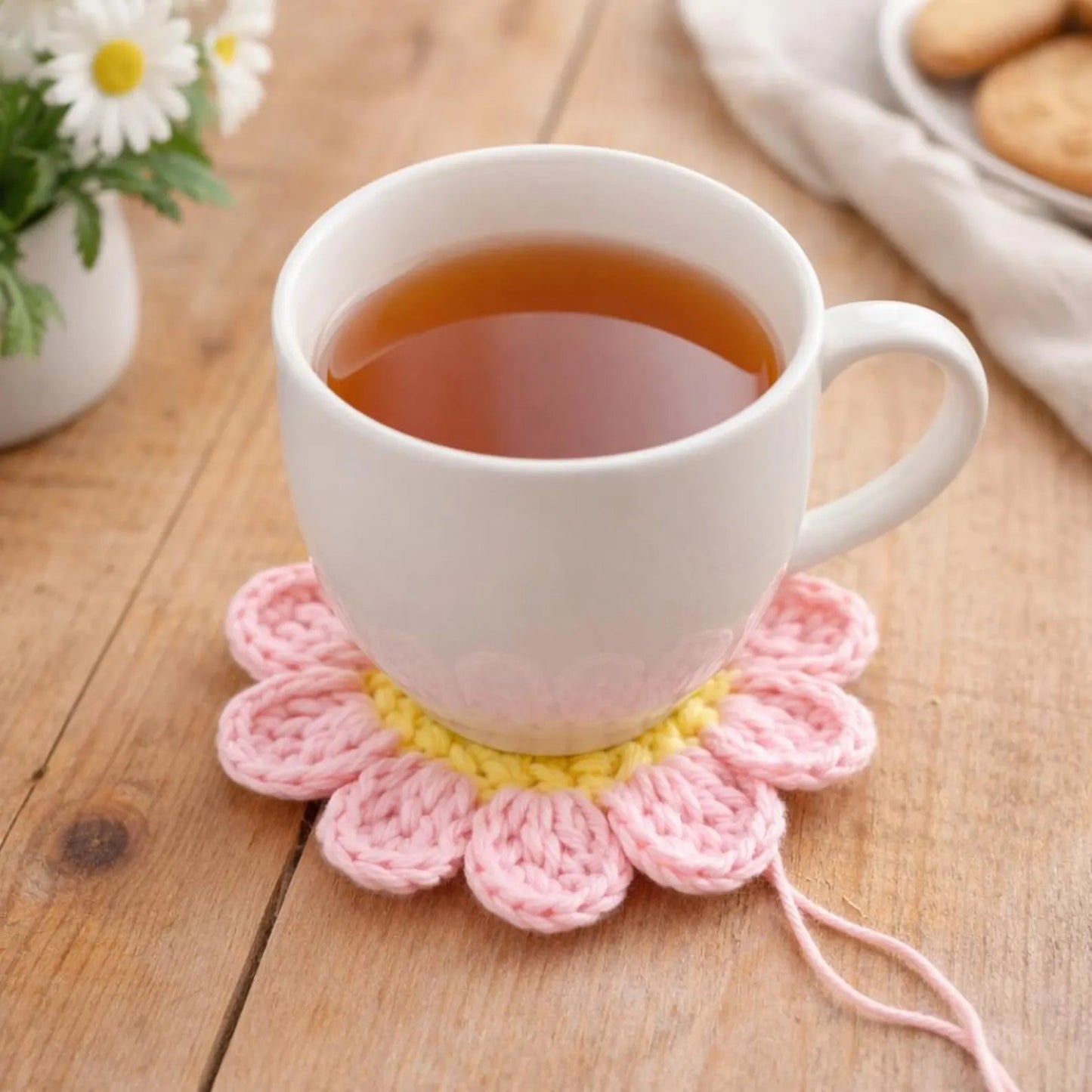 8 in 1 Flower Coaster Crochet Pattern